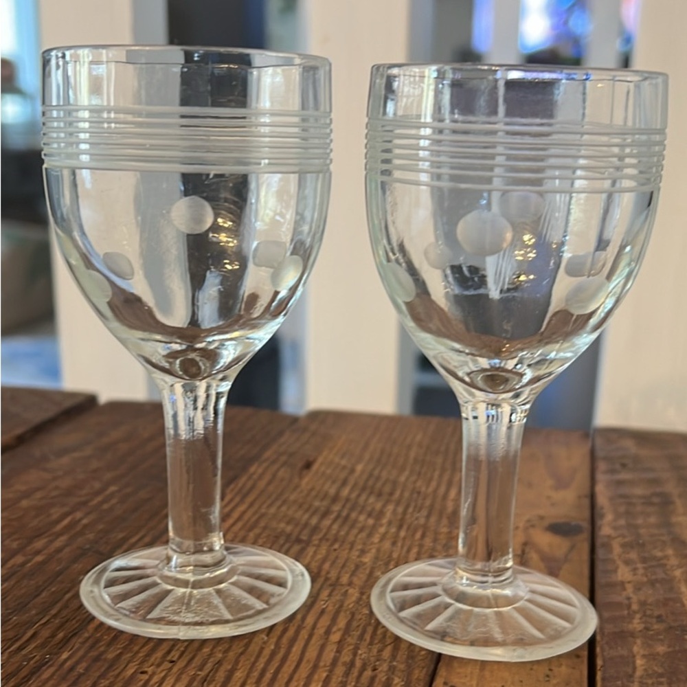 Vintage Thomas O’Brien Polka Dot Cordial Glasses